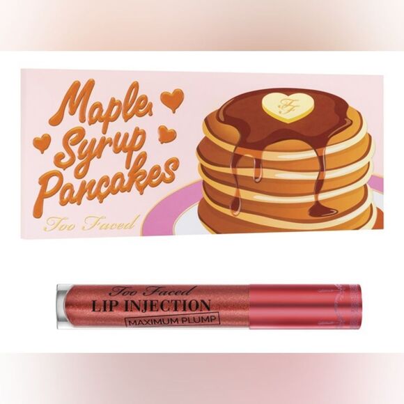 Too Faced Maple Syrup Pancakes Eyeshadow and Lip Injections Set New in boxes!! - Picture 4 of 14